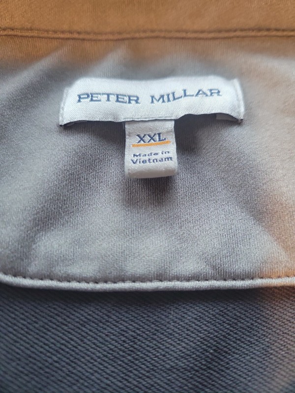 Peter Millar Pullover Mens 2XL Galway Quarter Zip Golf Vest Gray Performance XXL gallery