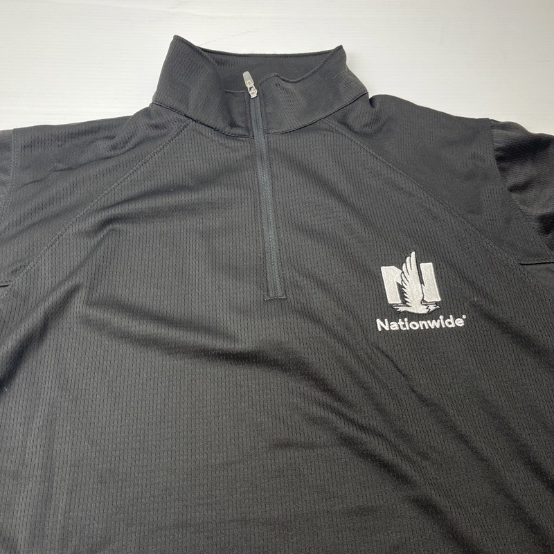 Vansport Quarter Zip Pullover Womens LG Black Excellent Nationwide Logo 3406 gallery