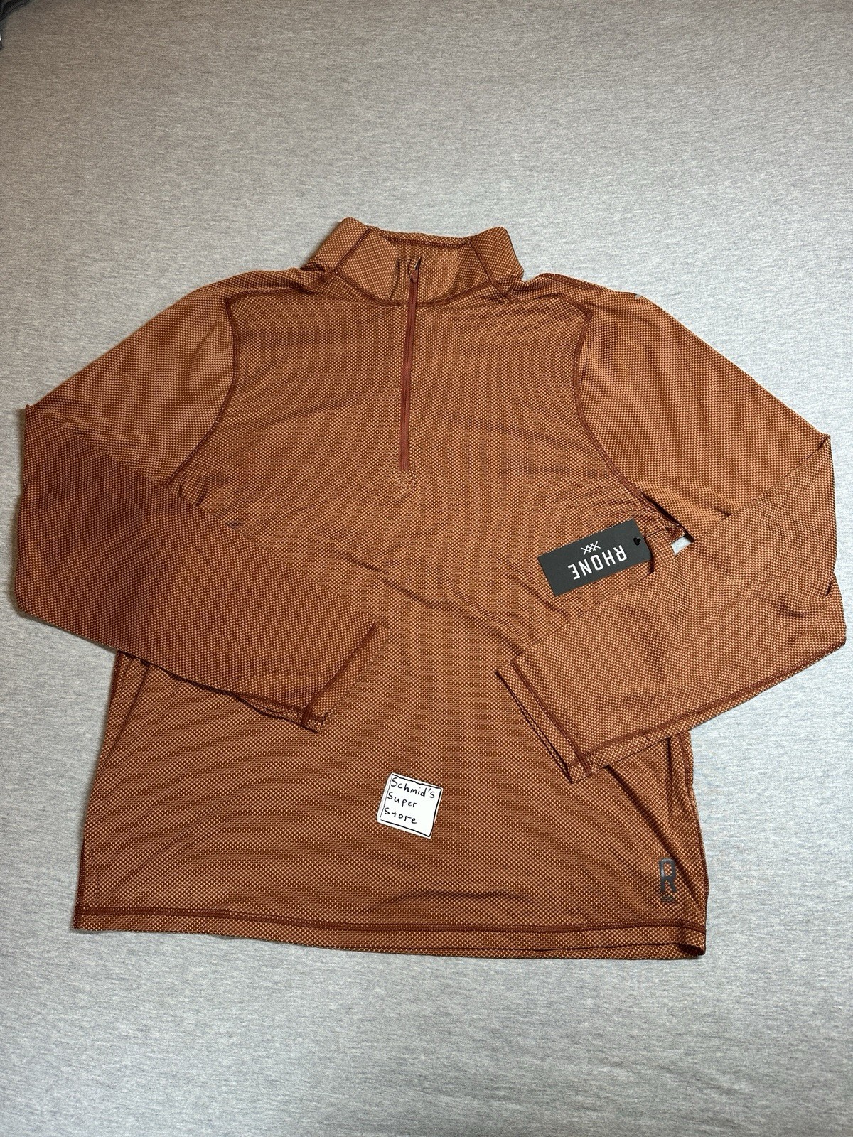 Rhone Glacier 1/4 Zip Brandy Red Men’s Size Large NWT $118 gallery