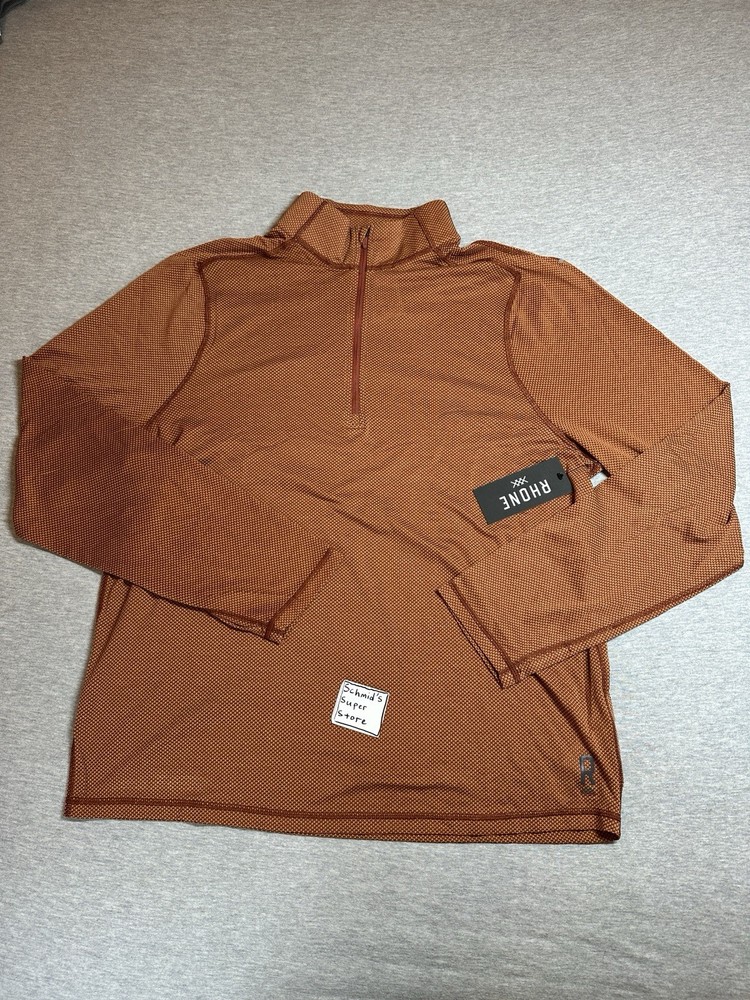 Rhone Glacier 1/4 Zip Brandy Red Men’s Size Large NWT $118