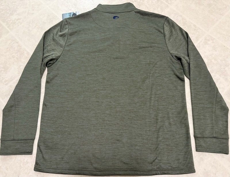Costa 1/4 Zip Mock Neck Pullover Light Weight - Green - Mens XXL NWT gallery