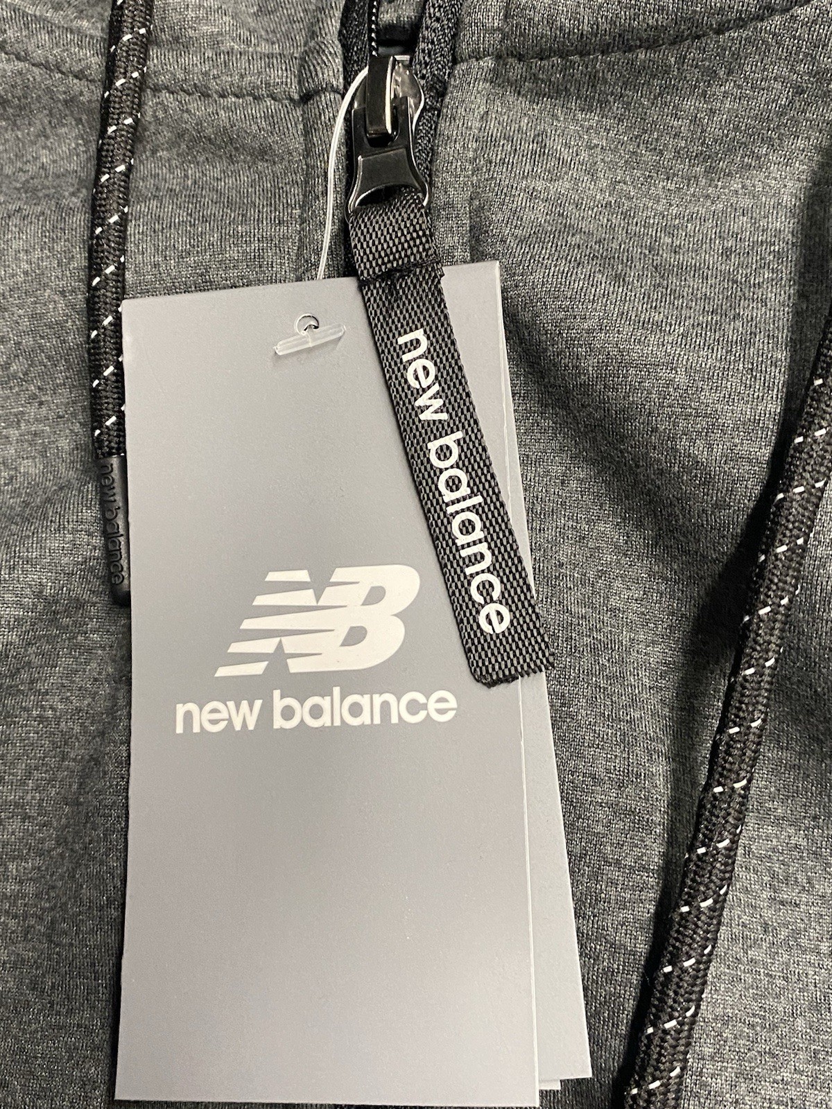 Men’s New Balance Tenacity Hooded Quarter Zip Dk Gray Size Small (NWT) gallery
