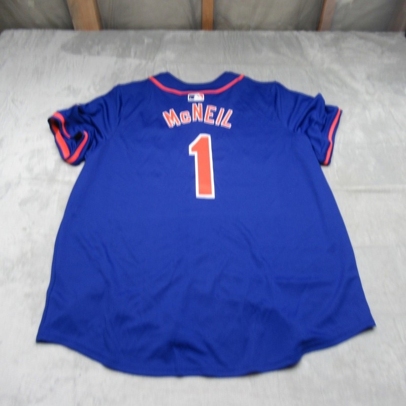 New York Mets Jersey Mens XL Nike Blue Jeff McNeil #1 Baseball Dri-Fit $175 NEW gallery