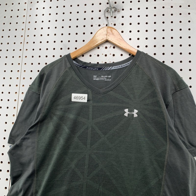 Under Armour Run Threadborne Active Shirt Mens 2XL Gray Heat Gear Workout gallery