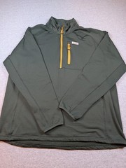 Orvis Mens XL Horseshoe Hills 1/4 Zip Grid Fleece Hiking Fishing Pullover