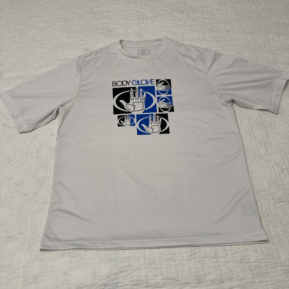 Body Glove white short sleeved ultraviolet protection shirt size XL