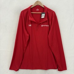 Under Armour Team Tech Pullover Mens 3XL Red 1/4 Zip Long Sleeve Yutaka Logo NWT
