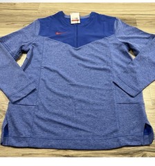 NIKE 1/4 Zip Pullover Team Issue Stretch Football Top DJ5131-495 Men Size Small