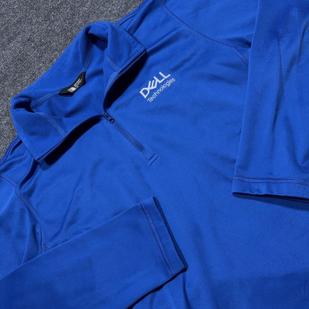 The North Face Pullover Mens Large Blue 1/4 Zip Fleece Dell Technologies