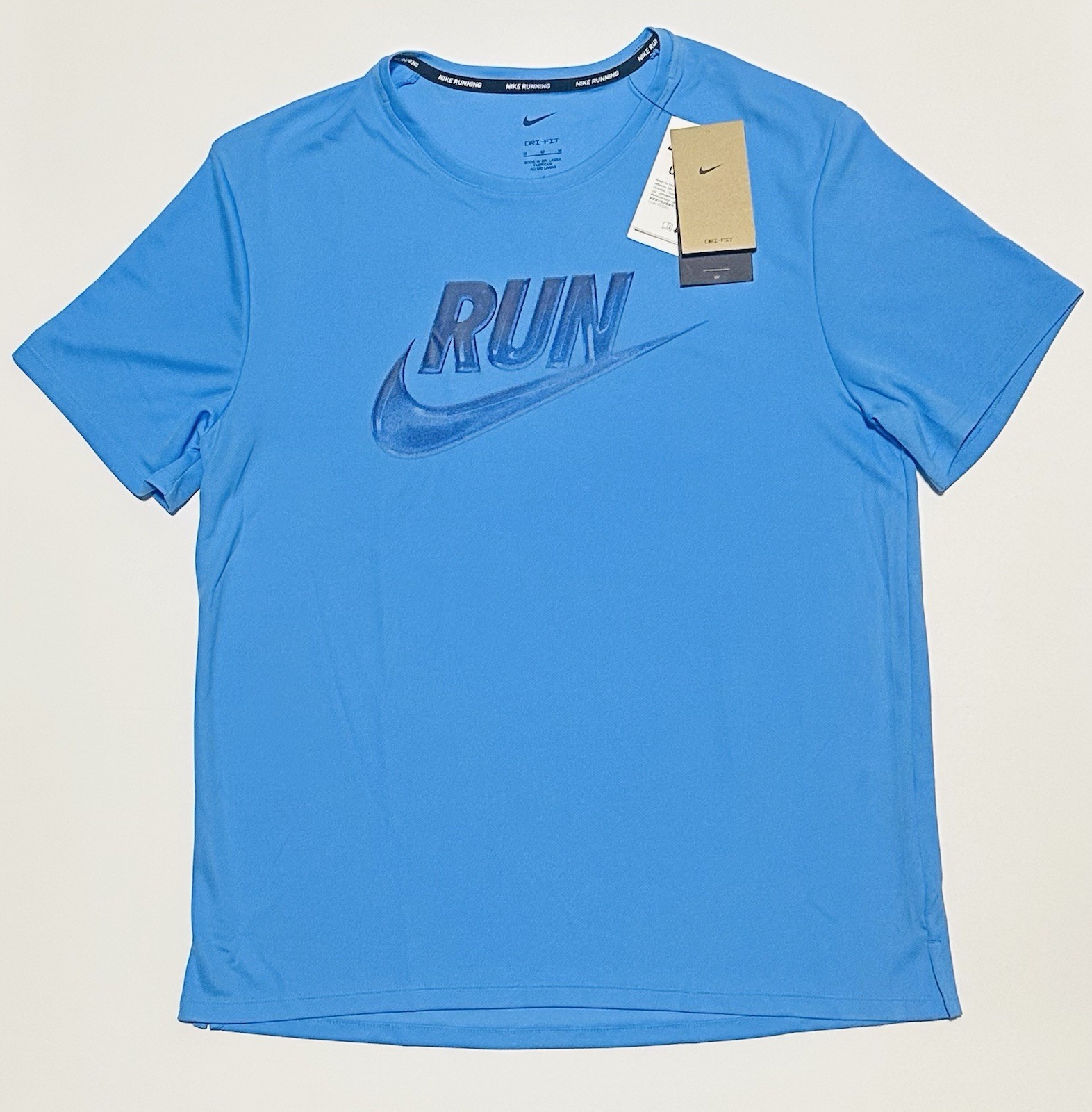 Nike Run Dri-Fit UPF 40+ Light Blue Athletic Men's Shirt Medium HJ3564-412 NWT gallery