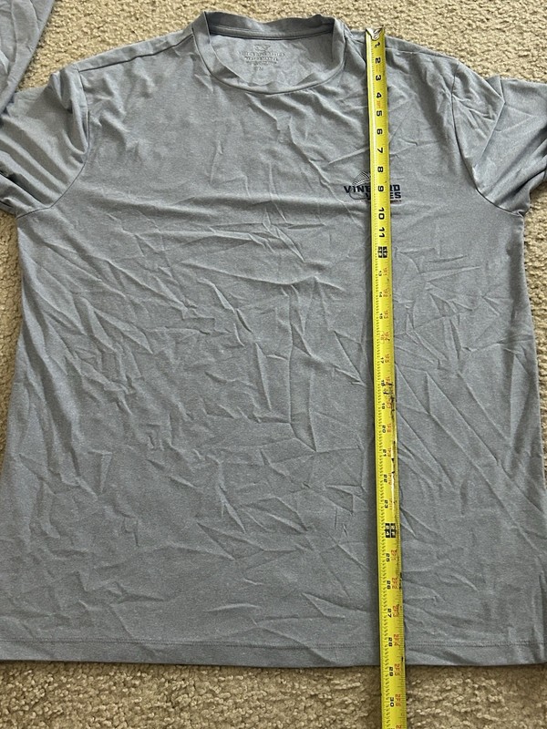 Vineyard Vines Performance Men's Gray Long Sleeve Crew Neck Stretch Tee Medium gallery