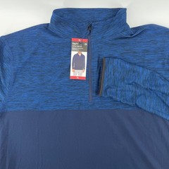 GapFit Men’s Active Half Zip Pullover Mock Neck Blue XL Layering Essential New