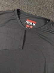 Karbon Merino Shirt Mens 2XL Gray Wool Primaloft Poly Long Sleeve Base Layer