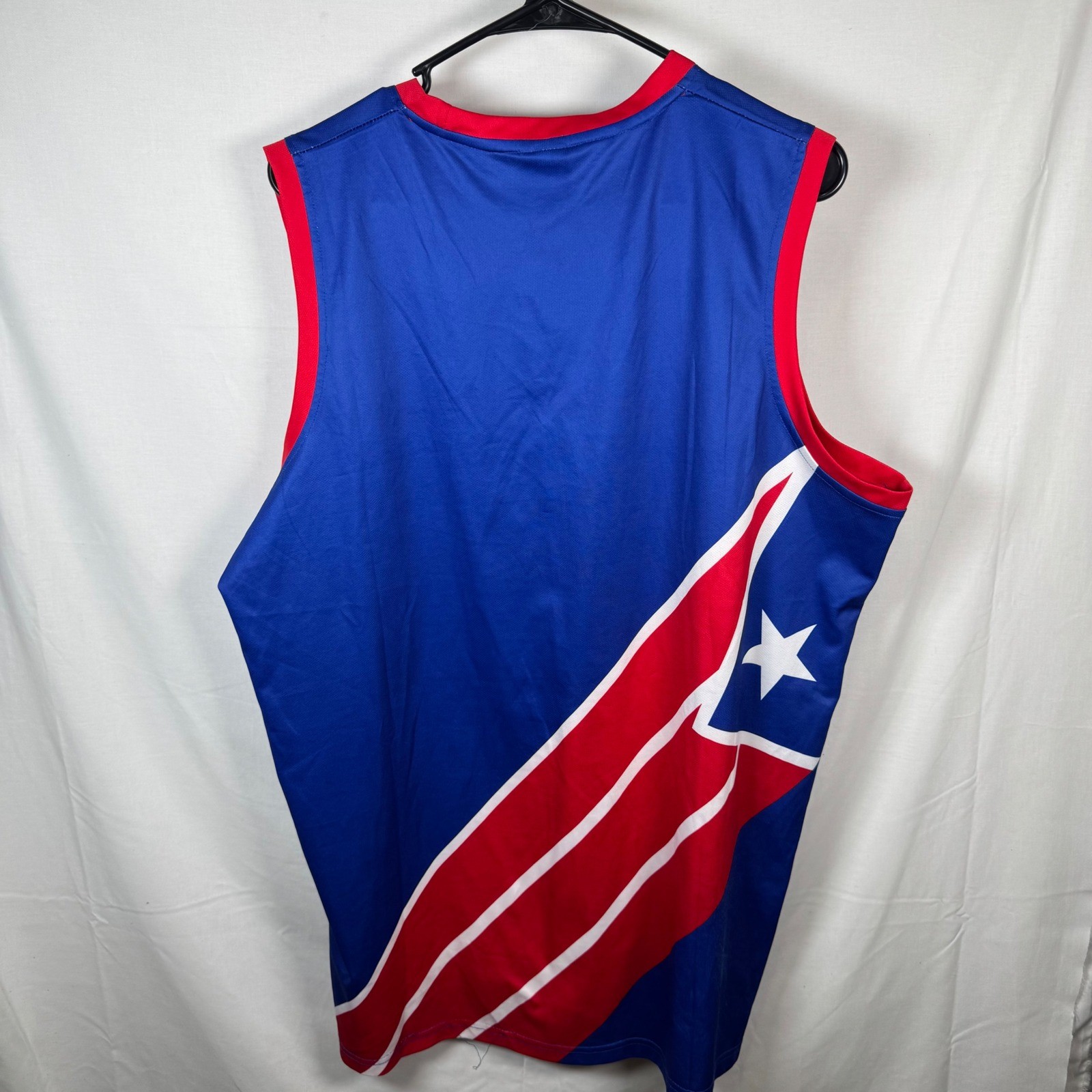 Sport DSKLR Puerto Rico Basketball Jersey Mens 3XL Blue Red Flag Graphic Mesh gallery