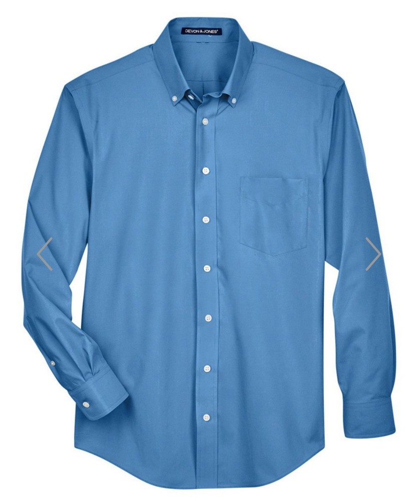 Men's Crown Collection Broadcloth Woven Dress Shirt - D620 (5XL) French blue