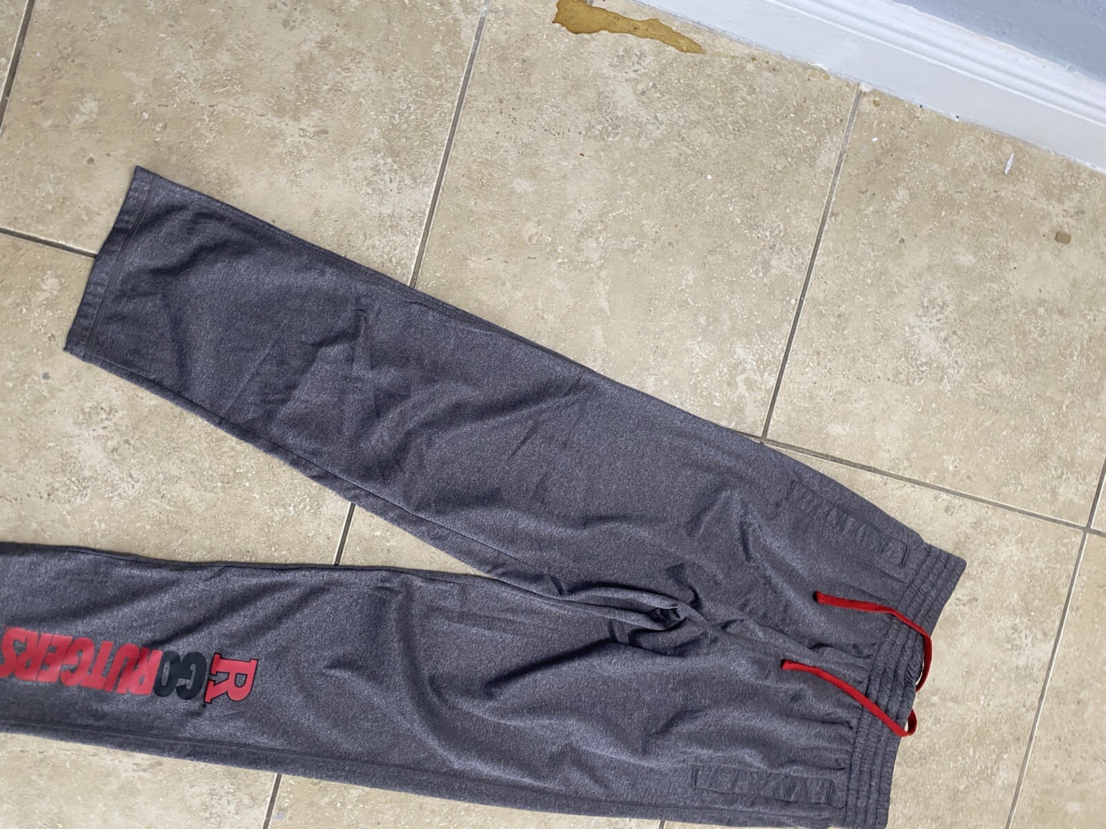 MEN'S GREY RUTGERS SCARLET KNIGHTS SECTION 101 Dri-Fit SWEATPANTS Size M EUC gallery