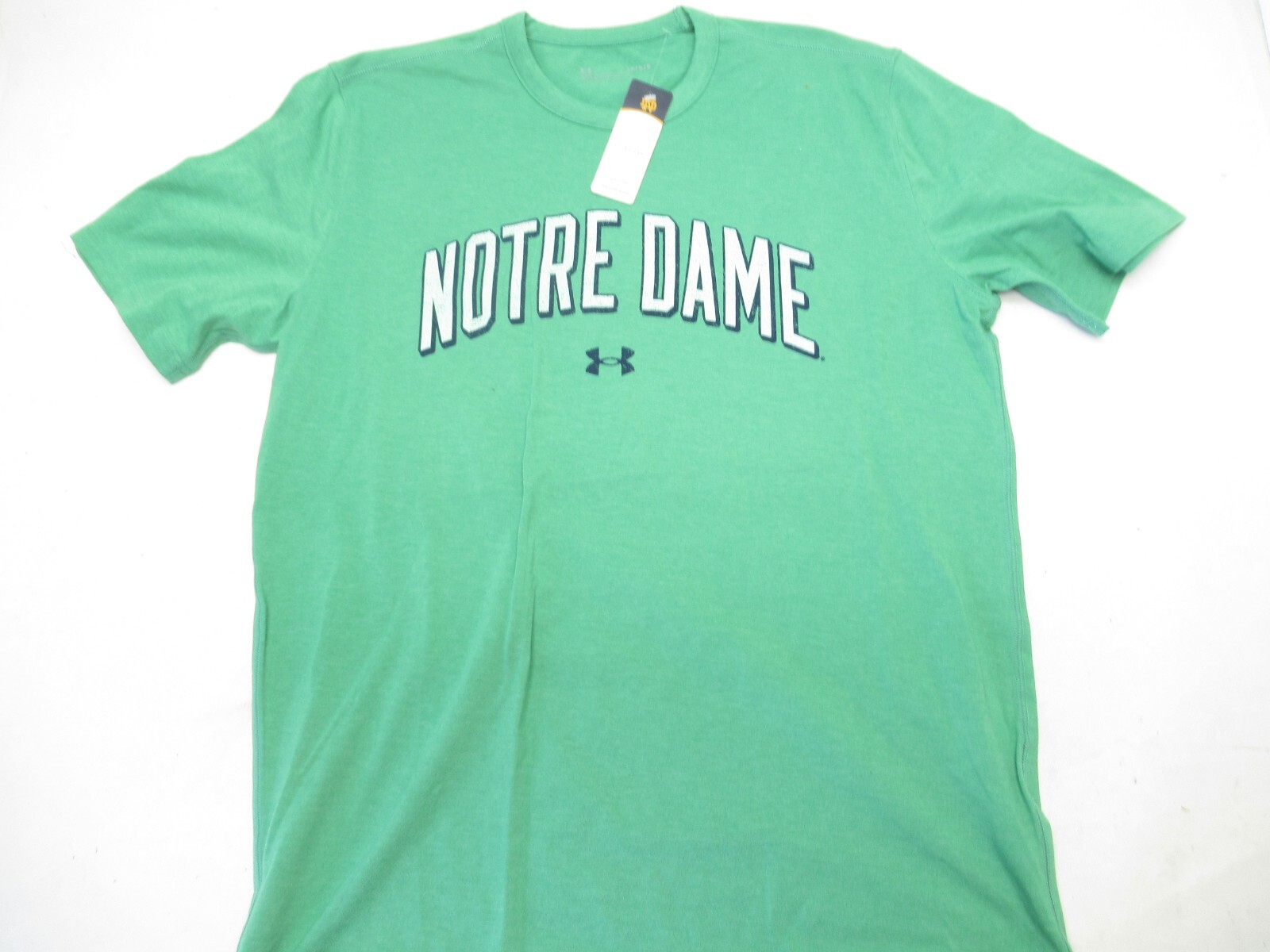 *NWT* OFFICIALLY LICENSED UNDER ARMOUR "NOTRE DAME" COTTON BLEND TEE. LARGE gallery
