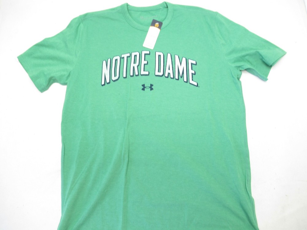 *NWT* OFFICIALLY LICENSED UNDER ARMOUR "NOTRE DAME" COTTON BLEND TEE. LARGE