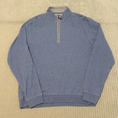 Johnnie-O Mens Medium Sully 1/4 Zip lightweight Pullover Blue performance