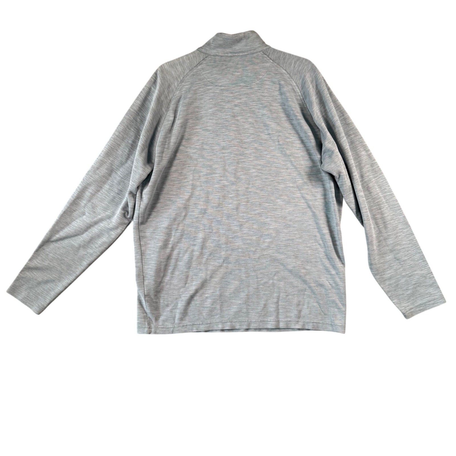 Fish Hippie Men XL Blue Heather Quarter Zip Pullover Long Sleeve Performance Tee gallery