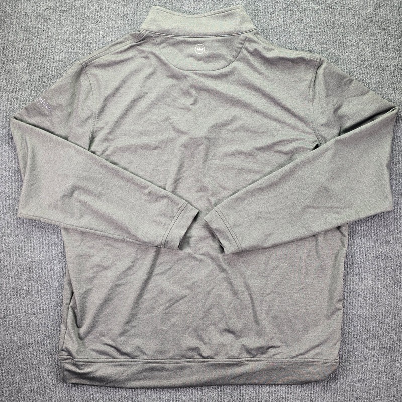 Peter Millar Perth 1/4 Zip Pullover Mens XXL 2XL Smoke Gray Golf Performance gallery