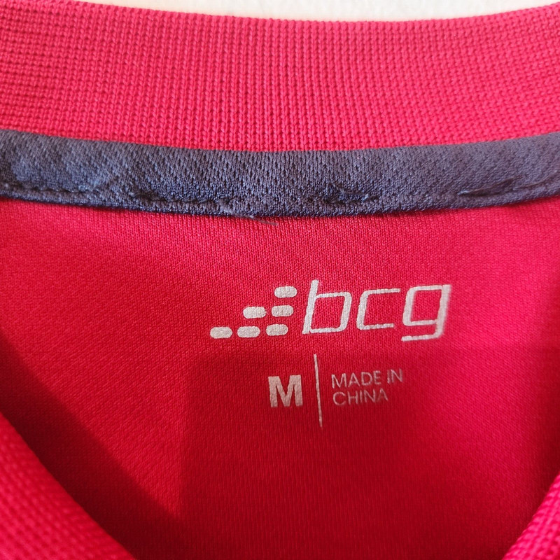 BCG Lot 3 Men Golf Polo Medium Short Sleeve Shirt Blue Red Navy gallery