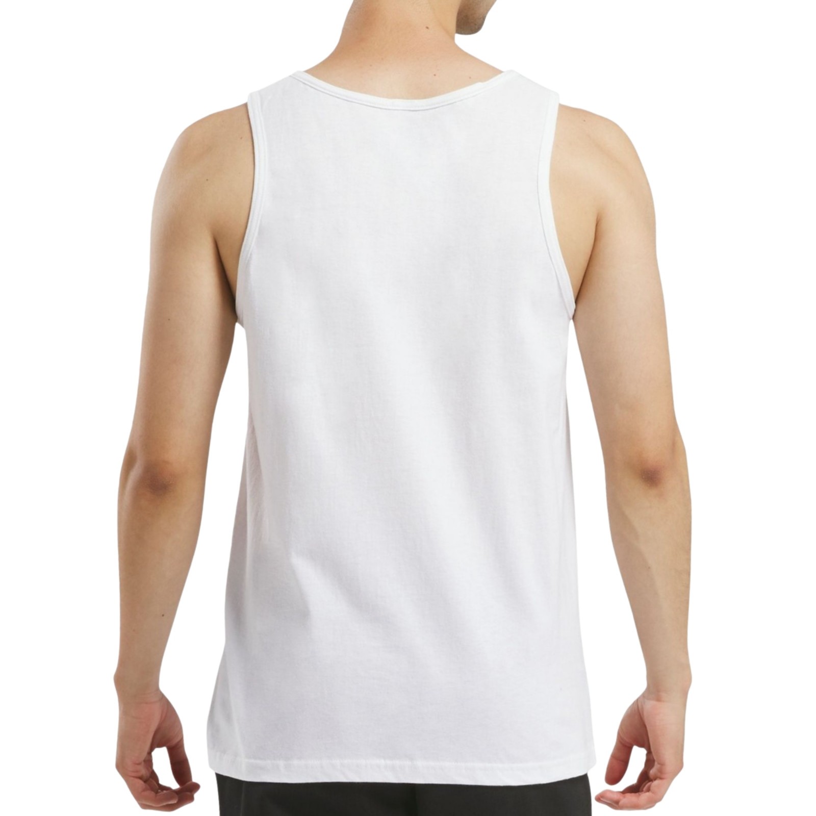 REEBOK Logo Tank Top sz M Medium White Red Blue Black gallery
