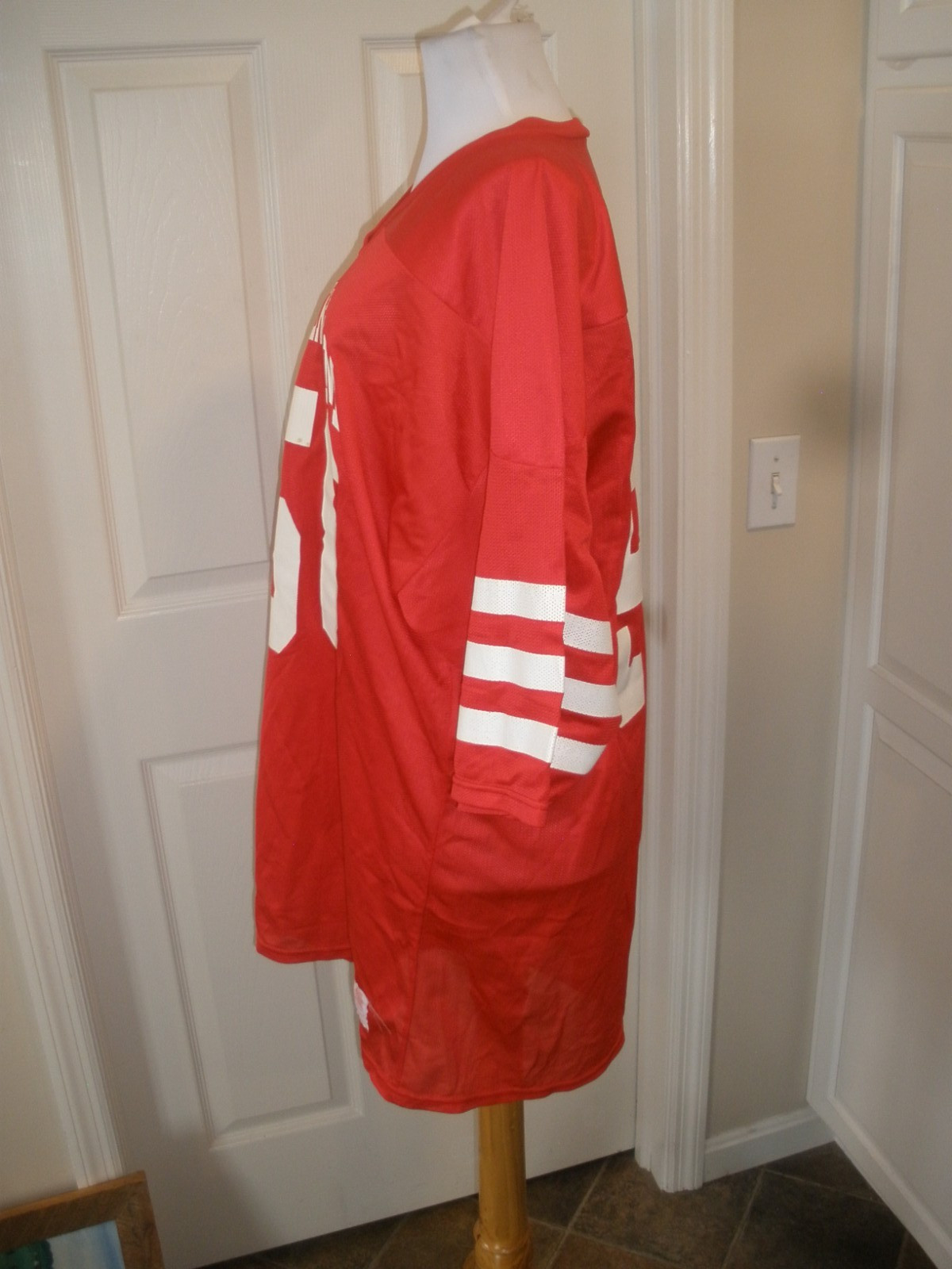 Vntg RARE Men's Power Team StrengththruChrist Red Jersey North 58 Venus 50-52(7A gallery