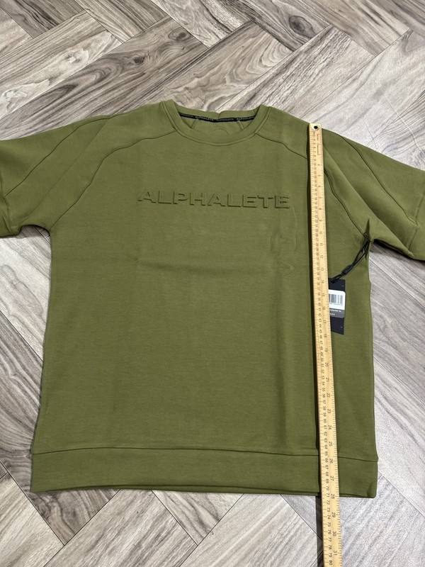 Alphalete ELMTS Long Sleeve Pullover - Olive , Size XL gallery