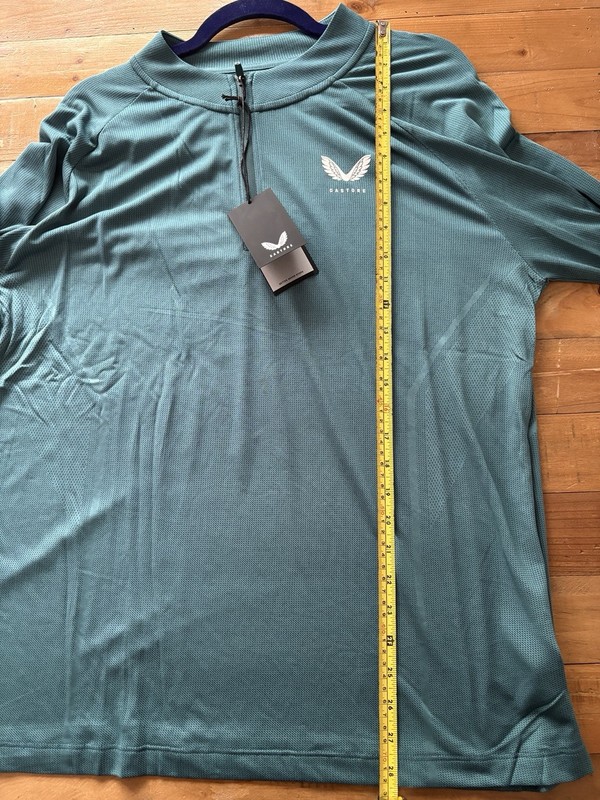 Castore Apex Engineered Knit Training 1/4 Zip Top In Bright Aqua Size XL gallery