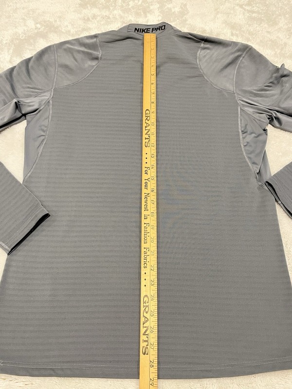 Nike Pro Compression 1/4 Zip Long Sleeve Top Running Gray Men’s Large gallery