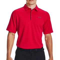 UNDER ARMOUR Performance Tech Golf Polo Shirt sz XL X-Large Red Loose Fit