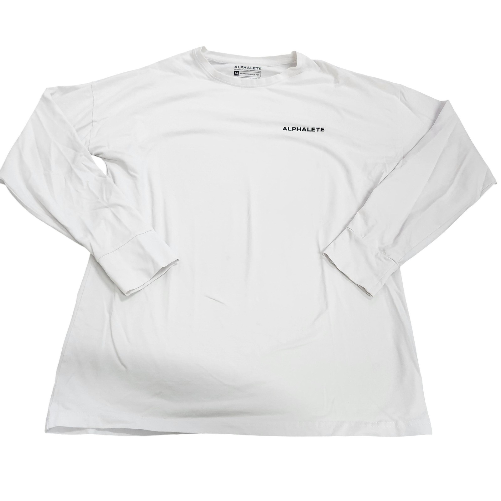 Alphalete Shirt Mens Medium White Long Sleeve Competition Graphic Tee Athletic gallery