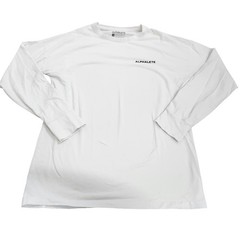 Alphalete Shirt Mens Medium White Long Sleeve Competition Graphic Tee Athletic