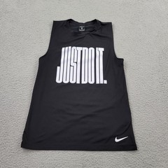 Chest?Nike Dri-Fit Shirt Mens Medium Black Just Do It Graphic Sleeveless