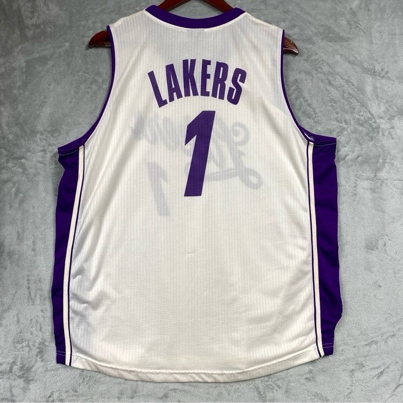 Lakers Links Marketing Group Jersey #1 Mens Size XL White Purple Promo gallery