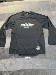 Shift Shirt Mens Large Black Gray Jersey Motocross MX Long Sleeve Poly