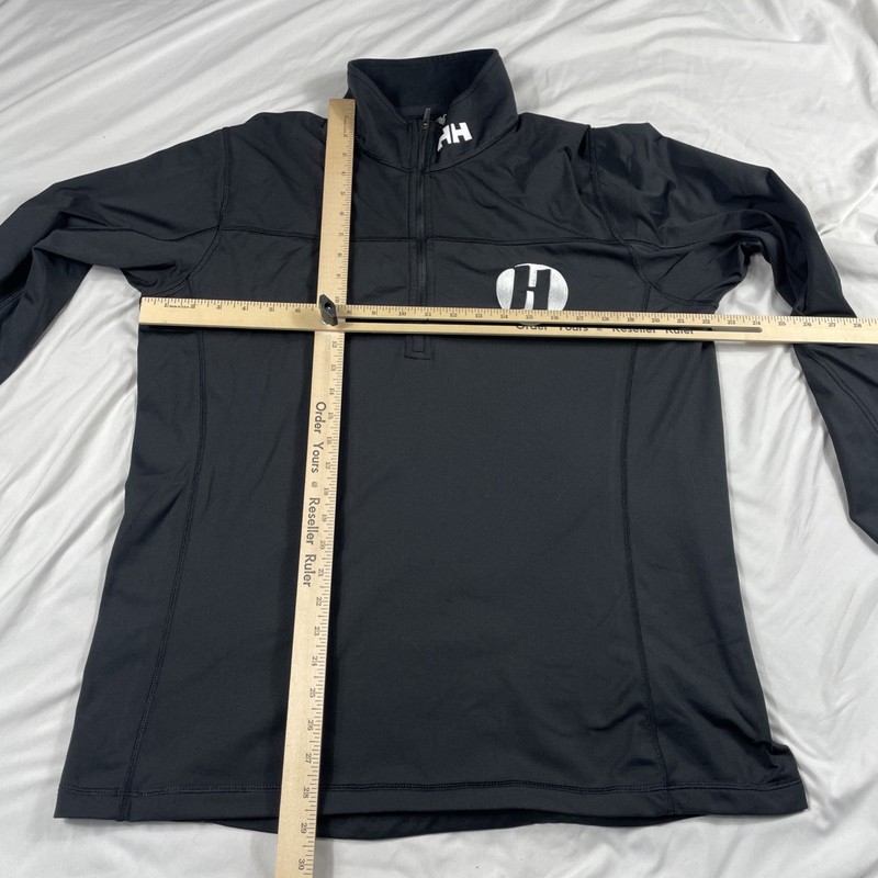 Helly Hansen Pullover Adult Size XL Black 1/4 Zip Base Layer Ski Heavenly Mens gallery