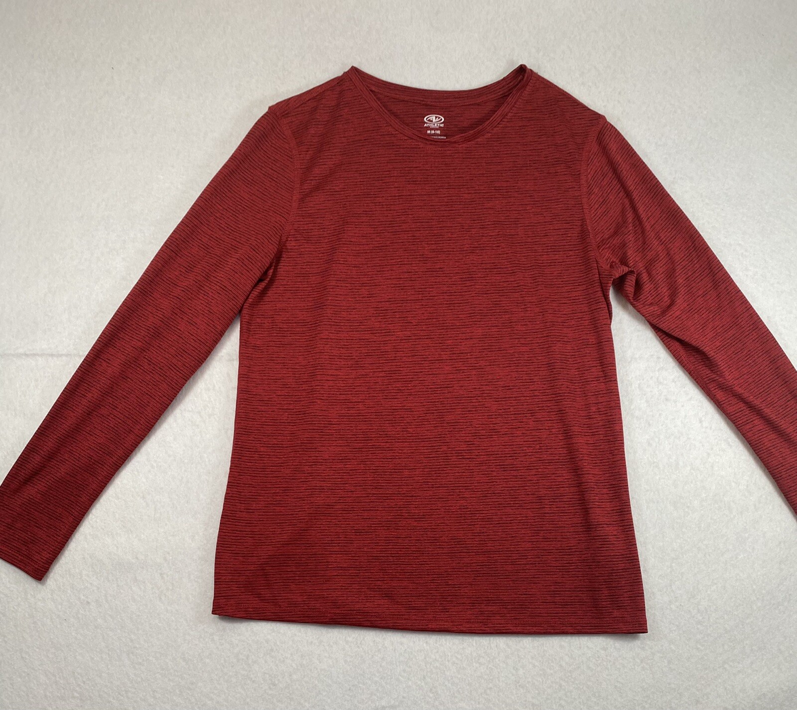 Athletic Works Men's Long Sleeve T-shirt M (8-10) Heather Red Size M gallery