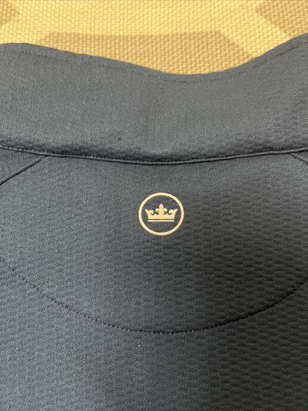 Peter Millar Crown Sport Blue Multi Stripe 1/4 Zip Pullover. 2XL gallery