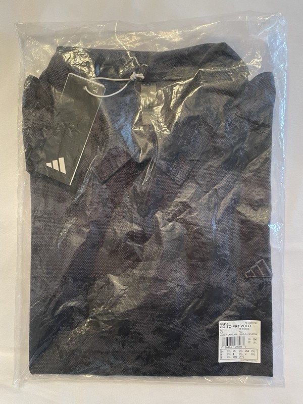 Adidas Go To Printed Mesh Polo Shirt Black Camo Size Golf Men’s XL NWT IN6413 gallery
