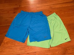 Nike Dry Fit Men’s Athletic Shorts Size XL Set Of 2 Blue And Green