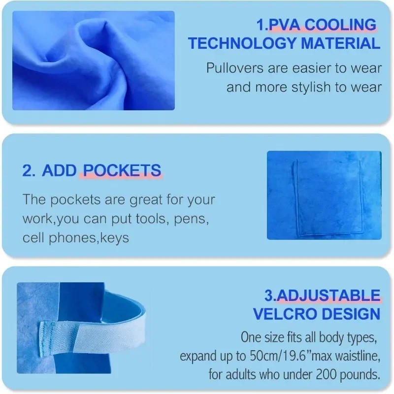 Cooling Vest Evaporative Ice Cooling Shirt Heatstroke Outdoor Work Wear gallery