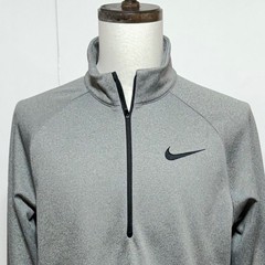 Nike Therma 1/4 Zip Pullover Mens Large Gray Dri-FIT Fleece Jacket 860497-091