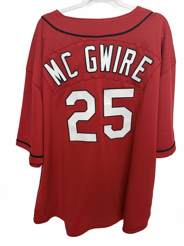 Mitchell & Ness McGwire #25 Red Baseball Jersey 3XLB New $190 gallery