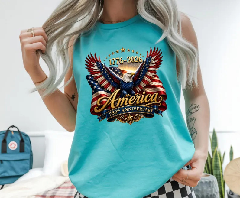 USA America Patriotic Eagle Flag Tank Top gallery