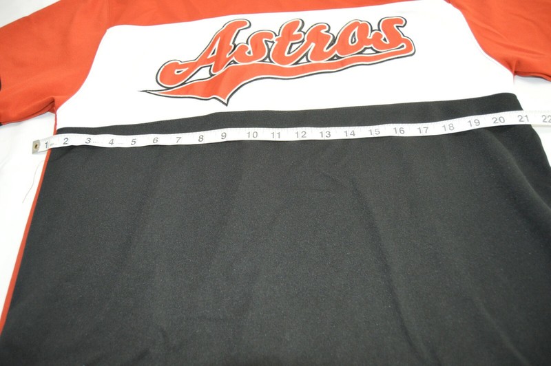 True Fan MLB Houston Astros Men's Baseball Jersey Shirt Orange Black Size Medium gallery