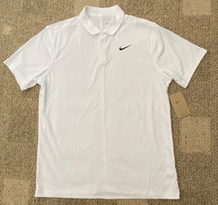 Nike Tennis Shirt Polo Court Solid SS Work DD8372-100 White Men’s Size XL
