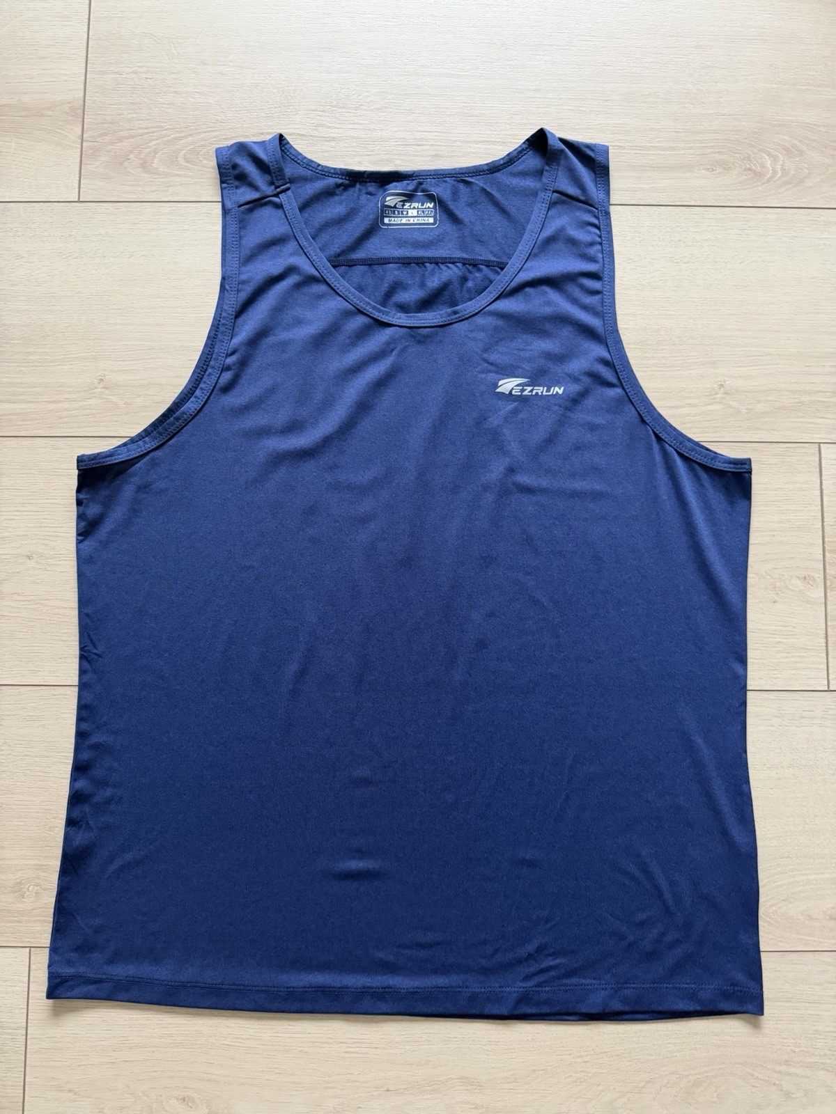 EZRUN Men's Sleeveless Quick Dry Tank Top Navy Blue Size L Polyester Spandex gallery
