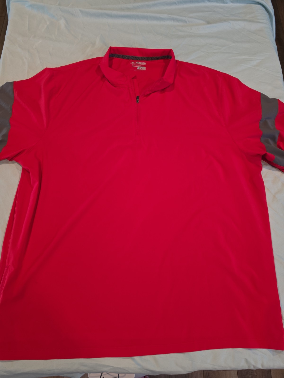 Mizuno Baseball / Golf 3x Mens Quarter Zip Light Weight Red Shirt gallery